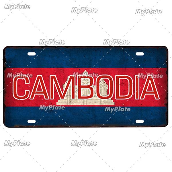 Hot Sell National Flag Poster 15x30cm Plate Metal Sign Tin Sign Poster Plaque Decor Bar Pub Club Home Wall Decoration