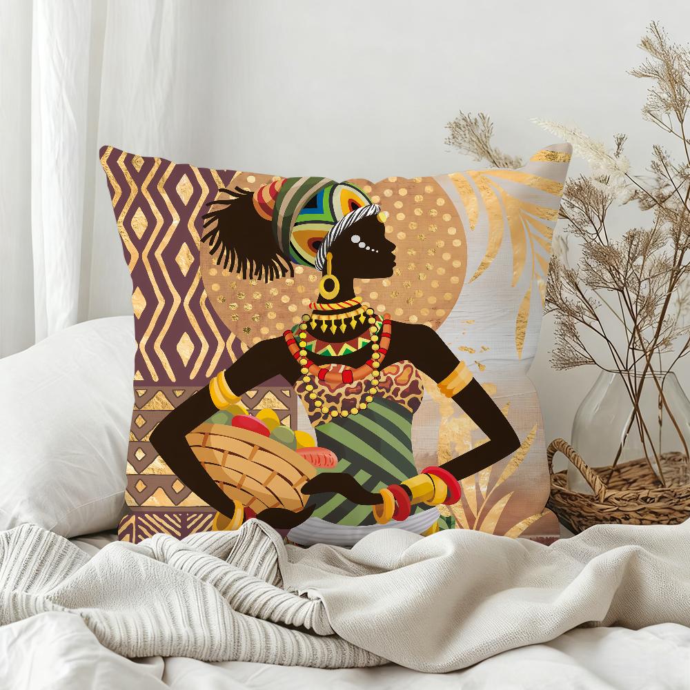 African Tribal Style Elephant Pillow Case Sofa Living Room Bedroom Headboard Backrest Square Cushion Nap Time