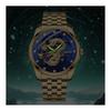 Dragon Watch Men's Stainless Steel Gold: Luminous Analog Calendar Dragon Quartz Watch Antique 3ATM Waterproof Men's Fashion Accessories Gold -