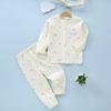 Baby Cotton Underwear Set With Open Front Cardigan For Newborns And Toddlers