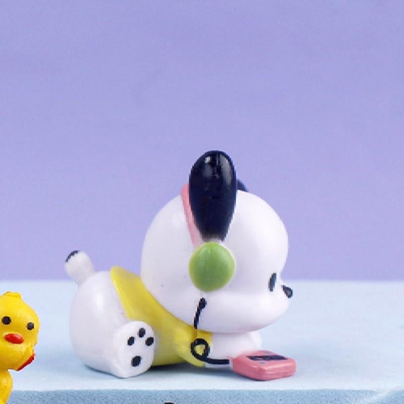 Playful Pacha Dog Pvc Figurine Set For Diy Phone Case Decoration