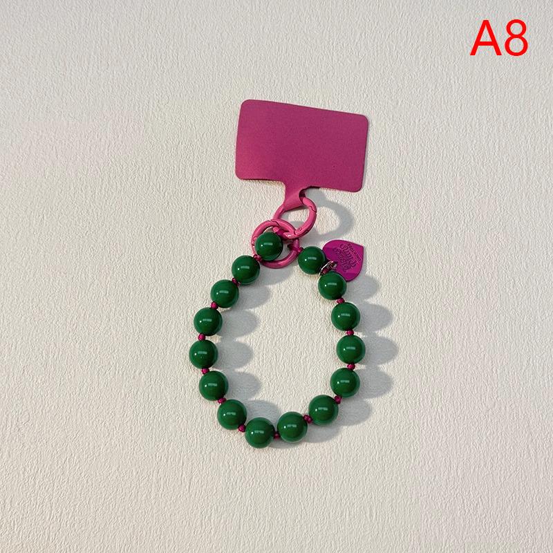 Cute Colorful Love Heart Bead Phone Chain Pendant Charm Strap Cord For Phone Bag Universal Hanging Rope