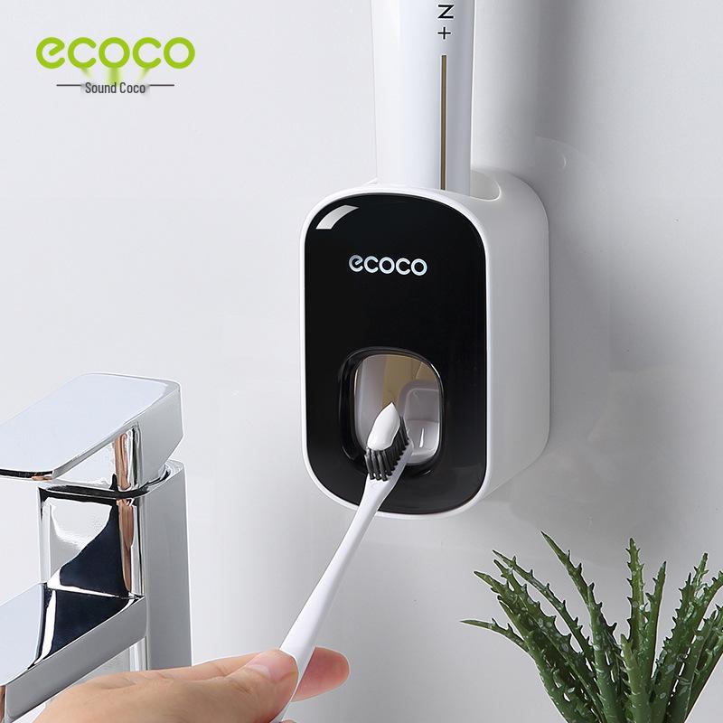 Yikeke Automatic Toothpaste Dispenser & Wall-Mounted Storage Rack Set