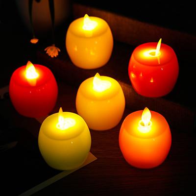 Creative LED Simulated Rocking Electronic Candle Lights, Christmas Apple Crafts, Stage Props, Party Decorations