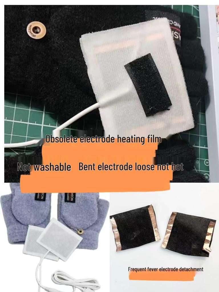 USB-Beheizte Halbfinger-Winterhandschuhe für Herren