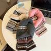 Retro Fair Island Jacquard Knitted Scarf for Women's Autumn and Winter New Thickened Warm Versatile Soft Waxy Atmosphere Scarf for Men