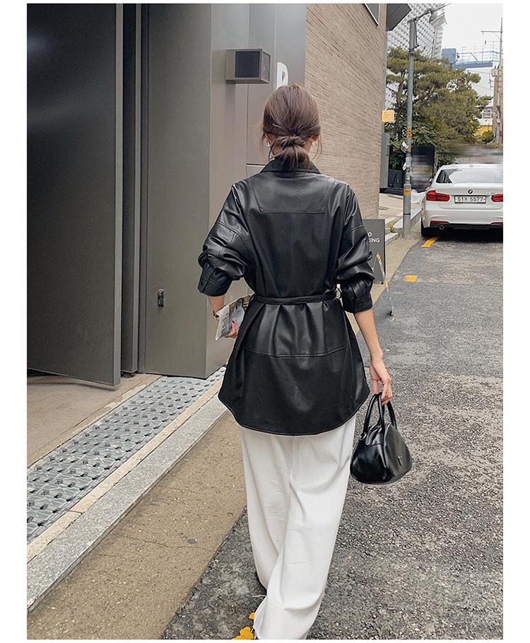 2024 Black PU Leather Women's Waistcoat: Autumn Hong Kong Style, Loose and Slim, Trendy and Cool.