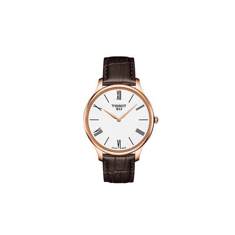 TISSOT Junya Collection Quartz Movement Men s Watches Watch 39mm White Dial Genuine Leather Strap T063.409.36.018.00 Black