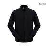 Men's Customizable Zippered Stand-Up Collar Hoodie with Double-Sided Jacquard Logo Print