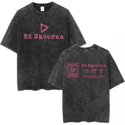 Ed Sheeran Loop Tour Australia  Vintage Washed Tshirt Mens Women Clothing Fashion Hip Hop Cotton Casual Oversized T Shirts