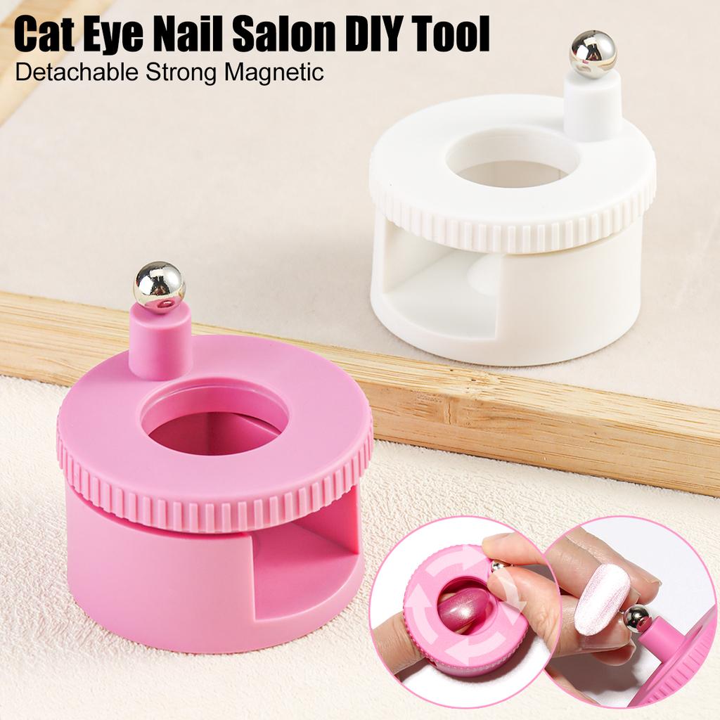 Herramienta automática para uñas ojo de gato, imán súper fuerte de cuentas de vidrio para esmalte en gel de manicura francesa giratorio. Herramienta de arte para uñas DIY para principiantes