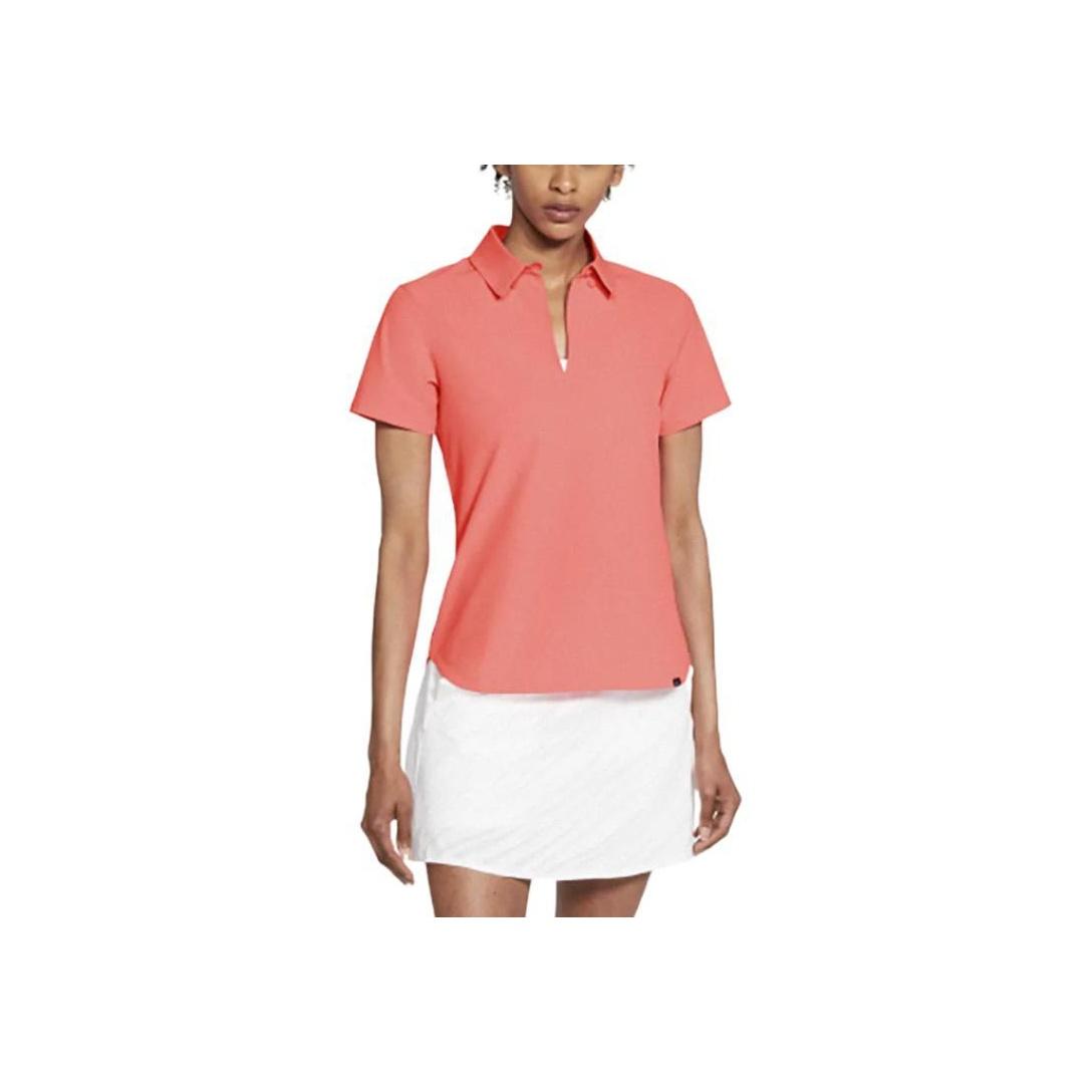 Nike Dri-Fit Flex Ace Comfortable Soft Skin-Friendly Solid Color Short Sleeve Golf Shirt Women tops CU9350-854 XS