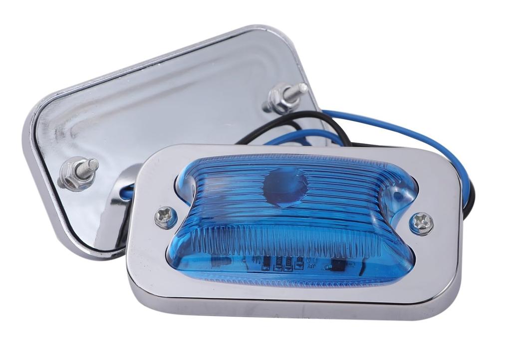 LED 24V Quadratische Seitenmarkierungsleuchte, Satz mit 10 Lichtern mit offener Frontglaslinse