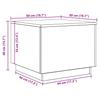 Coffee Table with LED Lights Black Oak Look 50 X 50 X 40 Cm