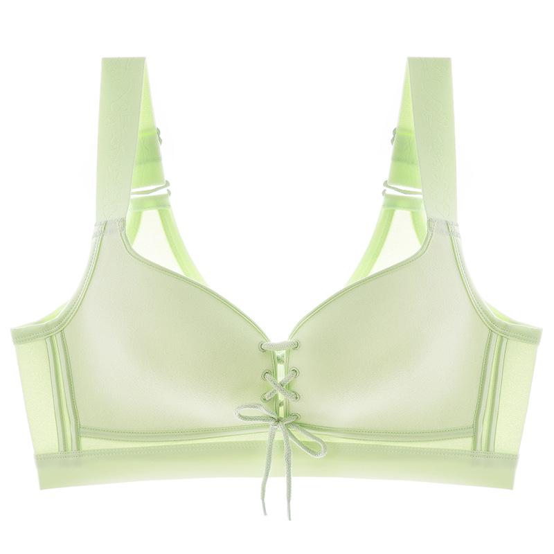 

Регулируемое нижнее белье Женский тонкий складной бюстгальтер Поддержка груди и защита от провисания Топ Бюстгальтер Пуш-ап 48/110E зелёный