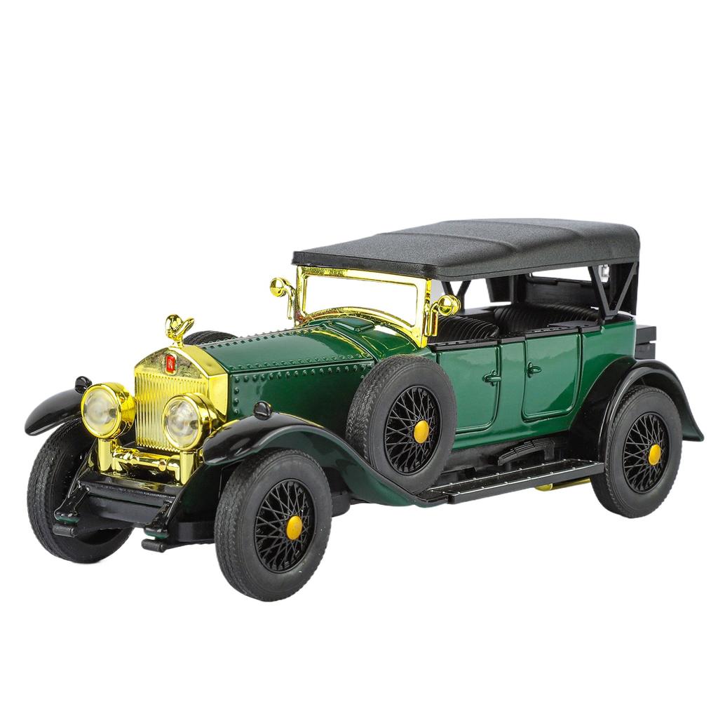 1/32 Rolls-Royce Phantom I Alloy Classic Old Car Model Metal Retro Luxy Vehicles Car Model Sound Light Simulation Kids Toys Gift