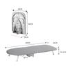 Folding Desktop Ironing Board, Wall-mounted Steel Mesh with Iron Stand, Space Saving, Convenient Laundry Hooks