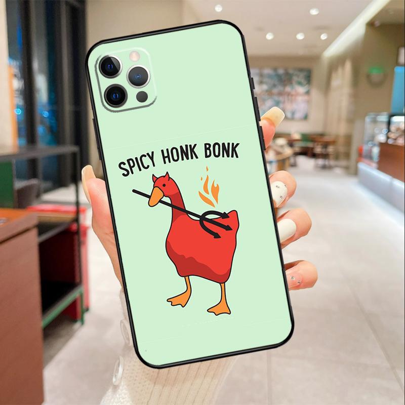 Duck Goose Honk Bonk Funny Meme Phone Case For iPhone 17 16 15 14 13 12 11 Pro Max mini 16 Plus 16e 17 Air Protective Cover