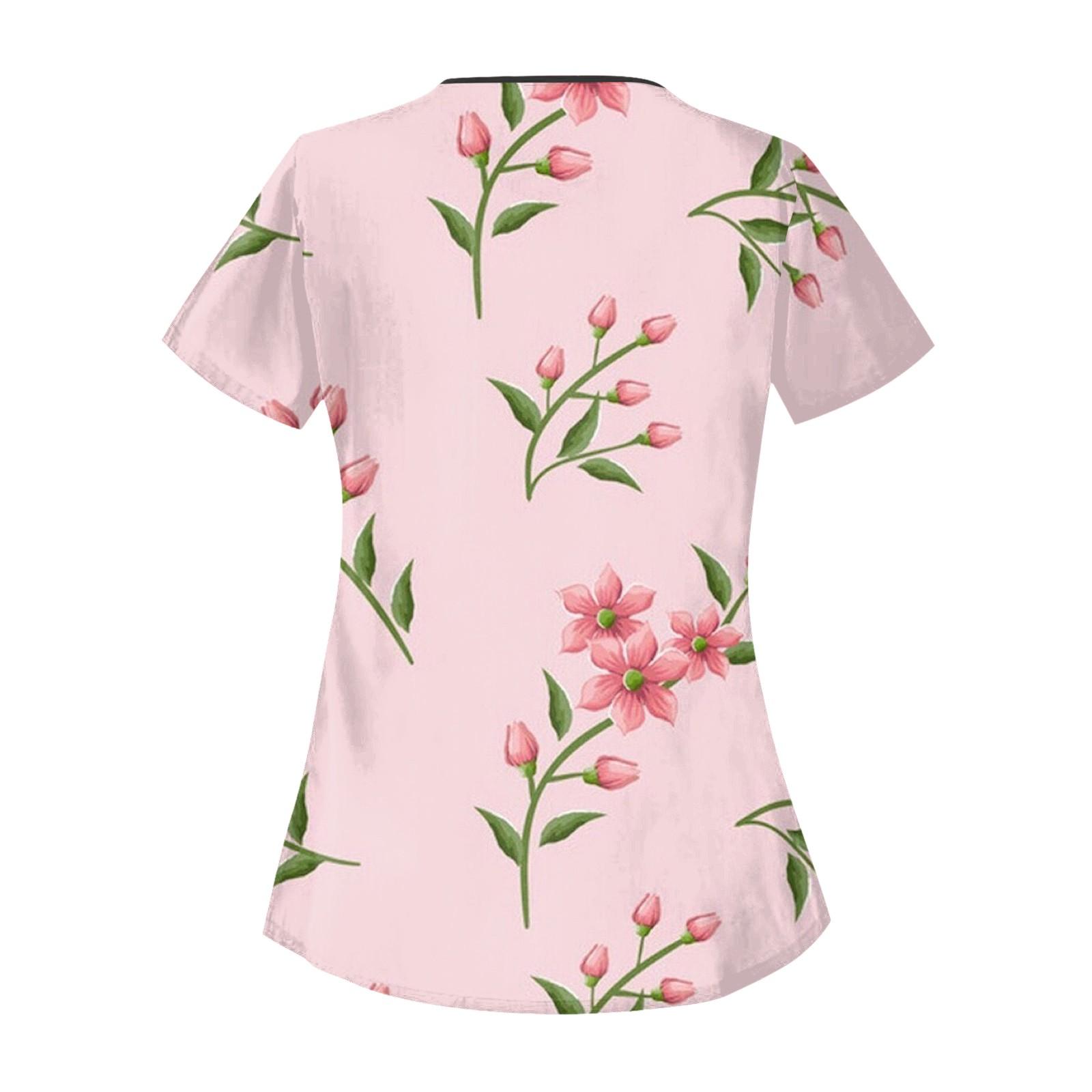 Женская повседневная рабочая одежда с короткими рукавами и принтом — фото 4