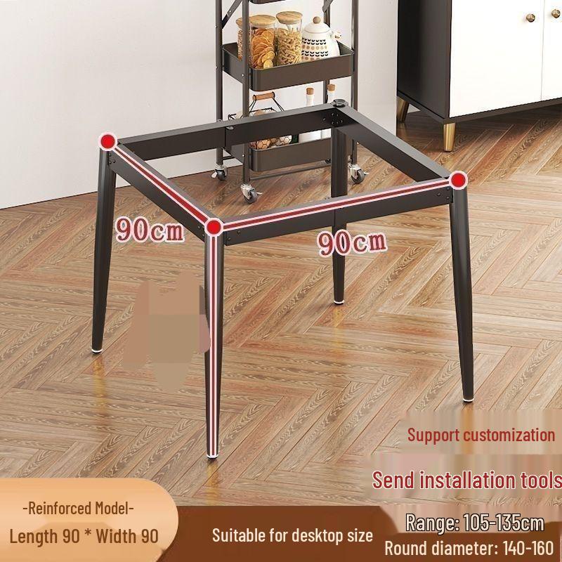 Square Rock Slab Dining Table Legs - Ceramic Tile, Marble Leg Brackets, Luxury Desk Stand Base