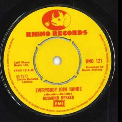 7inch Record DESMOND DEKKER - Everybody Join Hands / No Place Lik RNO121 Rhino 1973 UK Reggae, Ska & Dub Used