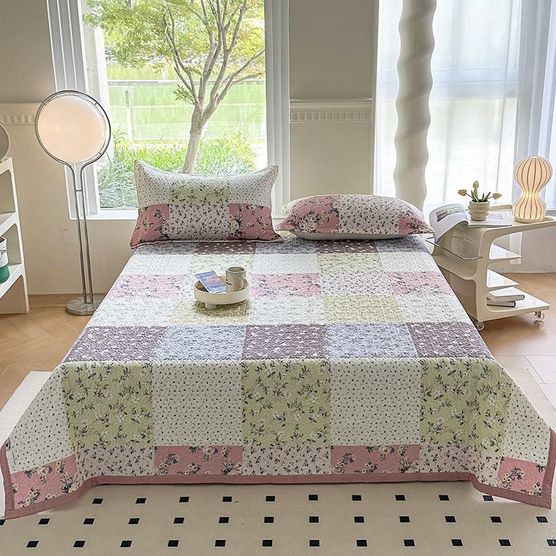 Trzyczęściowy zestaw drukowanej narzuty na łóżko z czystej bawełny, uniwersalna antypoślizgowa bawełniana pikowana narzuta, prześcieradło tatami hurtowo transgraniczne