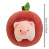 1 adorable apple-shaped pig plush toy, soft polyester stuffed animal, charming bedroom decor, ideal gift for birthdays, Christmas, and Thanksgiving