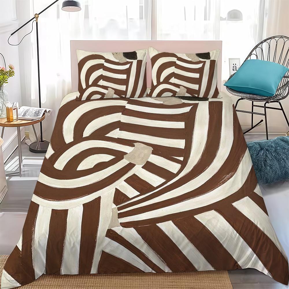 Sofia Lind Body Line Duvet Cover Set Home Style Bedding Soft Laundry Cotton Bed 3 Piece Set Student Dormitory Gift