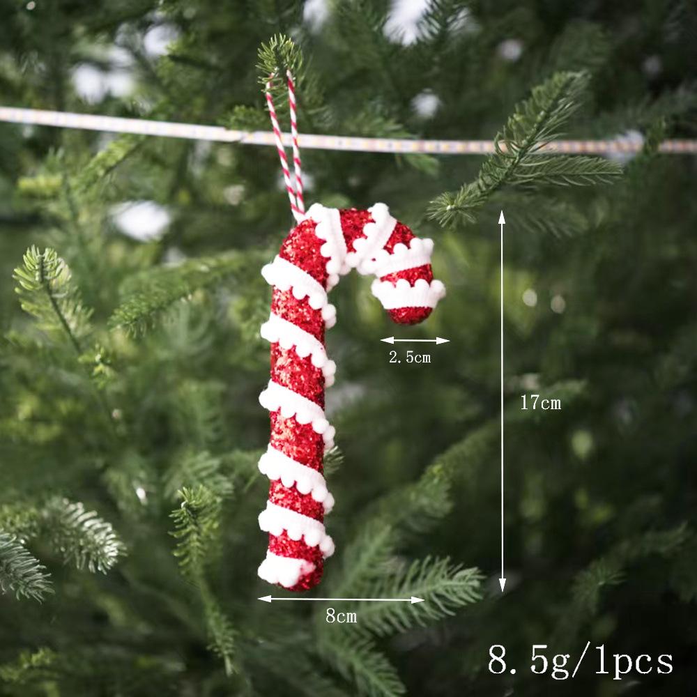 Red & White Candy Cane Ornaments, Christmas Balls, and Decorations Set
