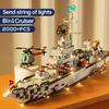2000PCS Military Battleship Ocean Boat Ship Building Set Warship Building Kit Toy Gift Cruiser Building Bricks As Halloween Gift