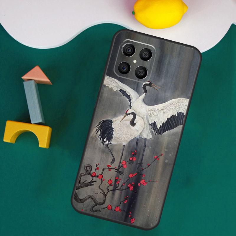 

Red-crowned Crane Bird Case For Honor 200 Lite 50 70 90 X9a X8a X8 X9 X8b X9c X9b Honor Magic 5 6 Pro 7 Lite Cover Honor X8a