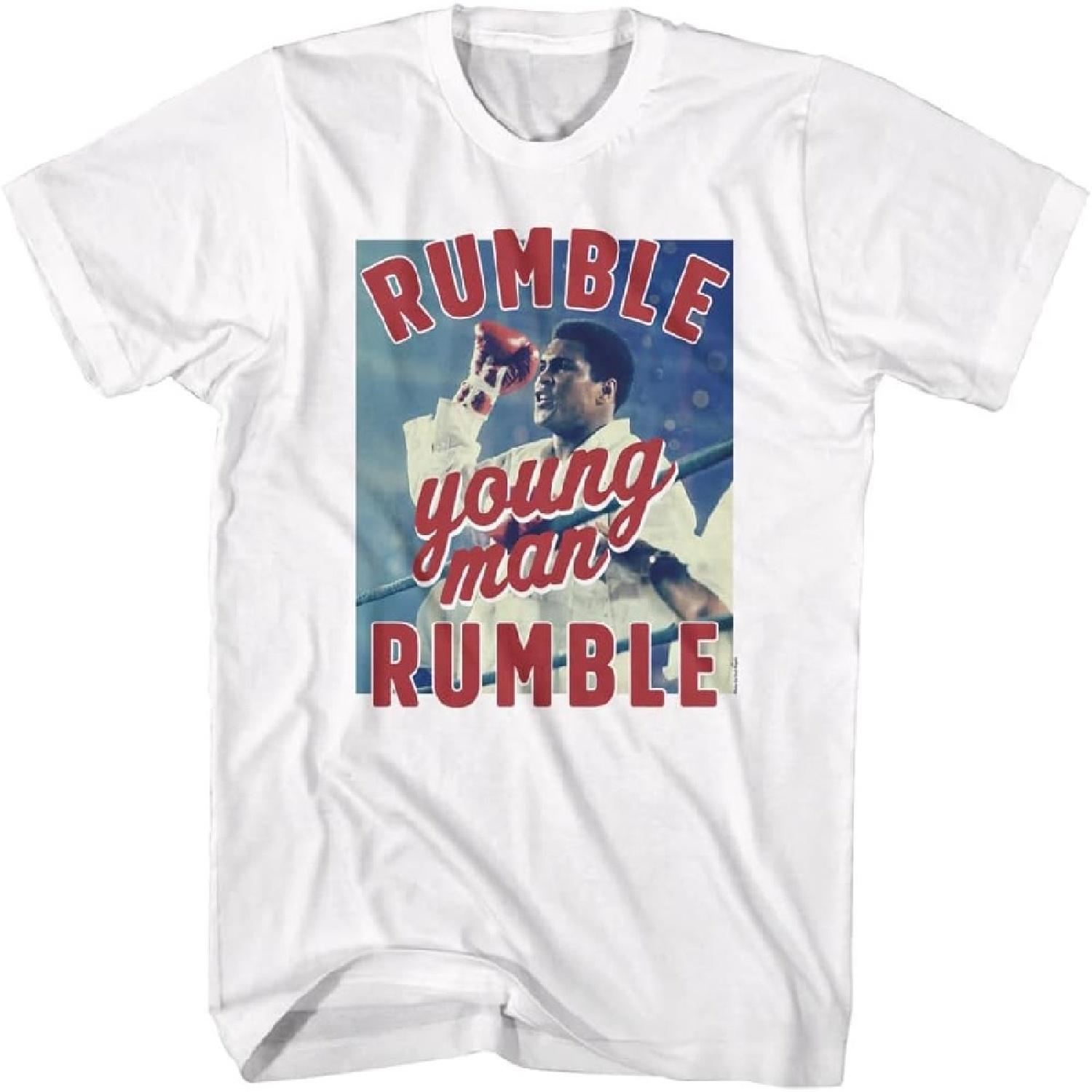 Muhammad Ali T Shirt Heavyweight Champion Rumble Young Man Adult Short Sleeve T-Shirts Graphic Tees Boxing Shirt S