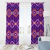 2pcs- Bohemian look purple polyester material curtains, pole bag curtains 42 * 84, bedroom, living room, family space decoration