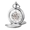 TREEWETO Men's Mechanical Skeleton Pocket Watch Roman Numeral Dial Gift Box Chain