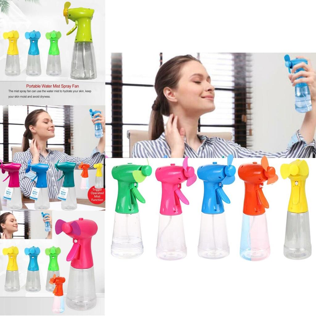 Tragbarer Handventilator mit Wassersprühnebel zur Kühlung und Gesichtsbefeuchtung