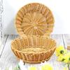 Hardness Rattan Woven Serving Baskets Handwoven Household Bread Fruit Vegetables Basket 7 Styles