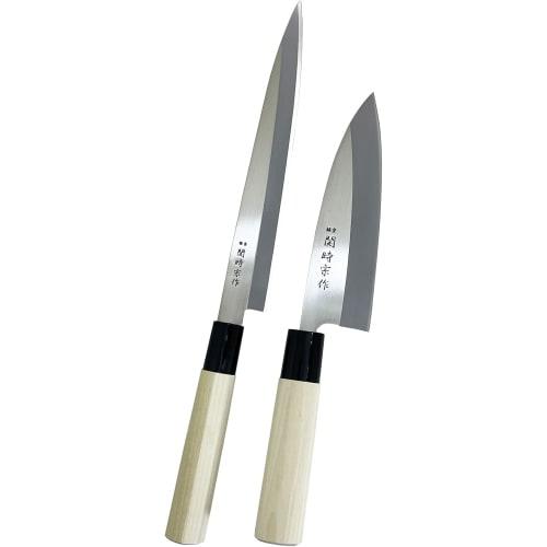 Sumikama Seki Tokimune 2-Piece Sashimi and Deba Knife Set, Made In Japan, Seki City, Gifu Prefecture