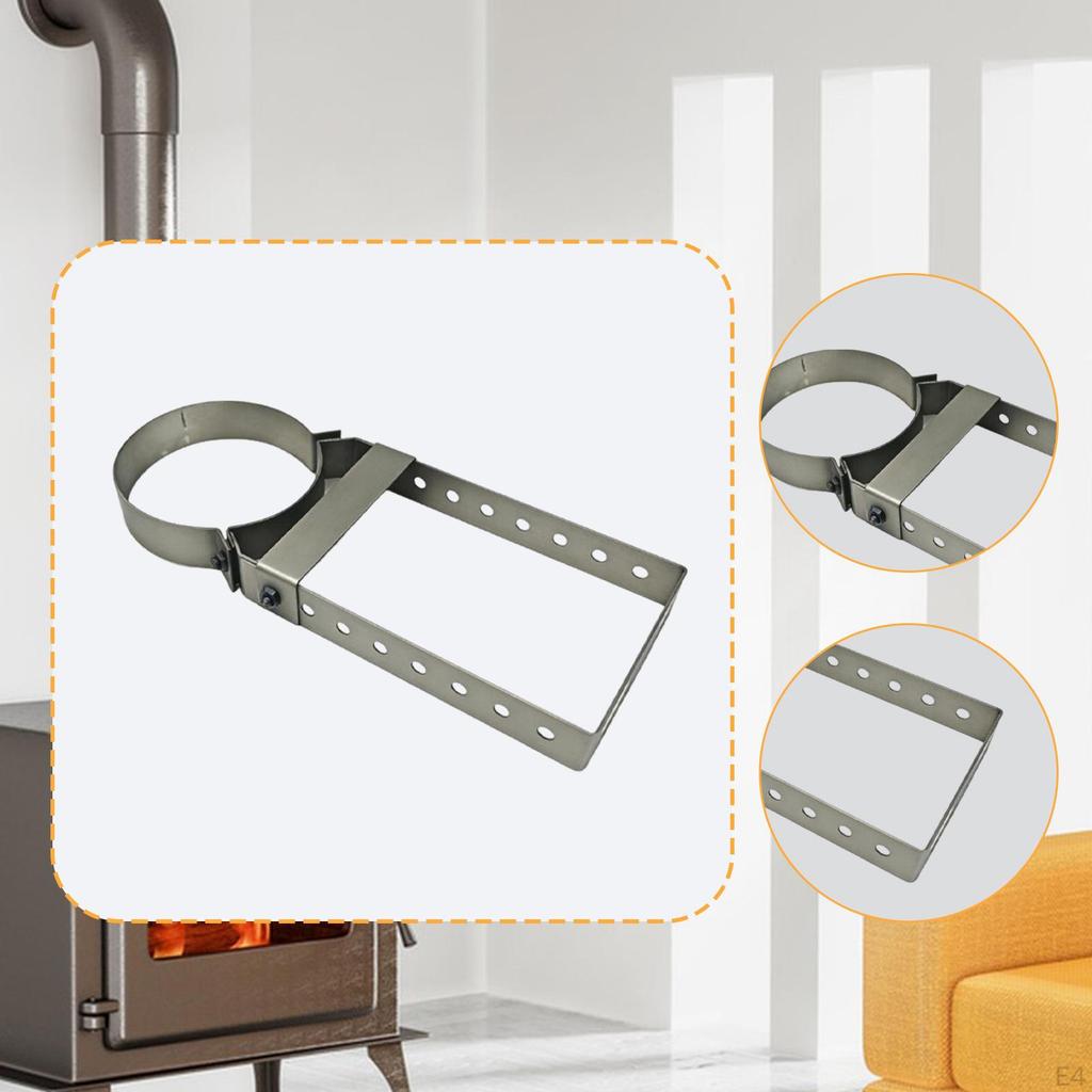 Chimney Pipe Bracket Holder Adjustable Accessories Household Heat Resistant Portable
