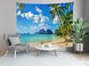 Ocean Beach Tapestry Tropical Seaside Island Palm Tree Waves Wall Tapestry Summer Hawaii Paradise Landscape Wall Hanging Hippie