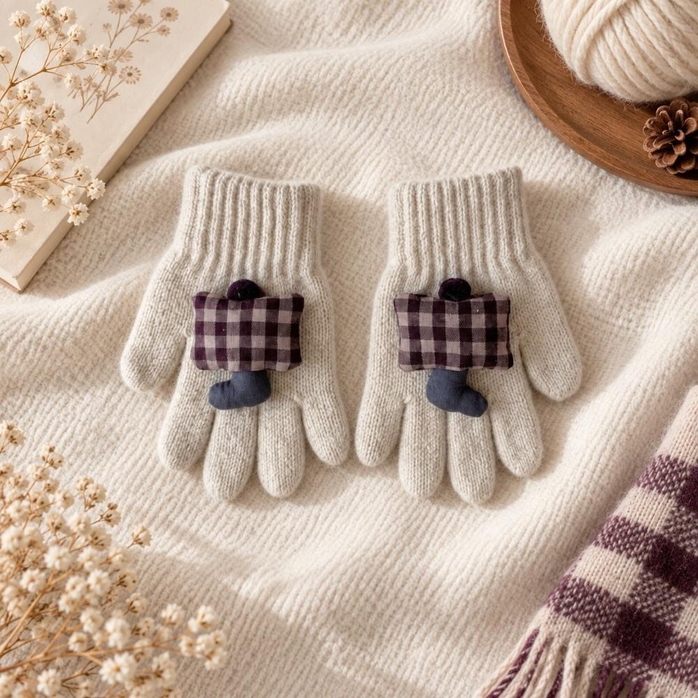 1 Pair Separated Finger Winter Gloves Cute Toddler Gloves New Warm Gloves  Winter Season