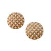 Morning Dew Flower Stamen "original Retro Handmade Full Set Pearl Round Earrings French High-end Light Luxury Matching