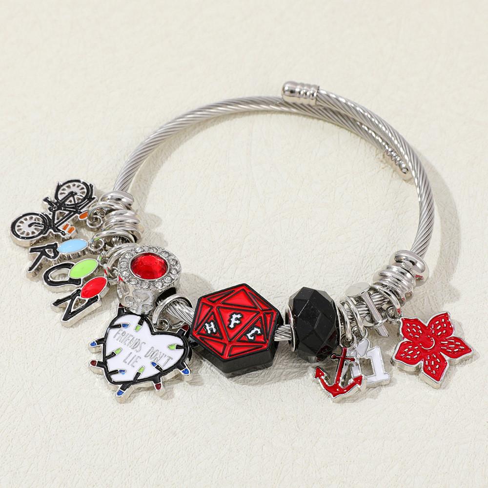 Stranger Things Cartoon Character Bracelet With Electroplated Zinc Alloy For Gift Giving In Spring 2026