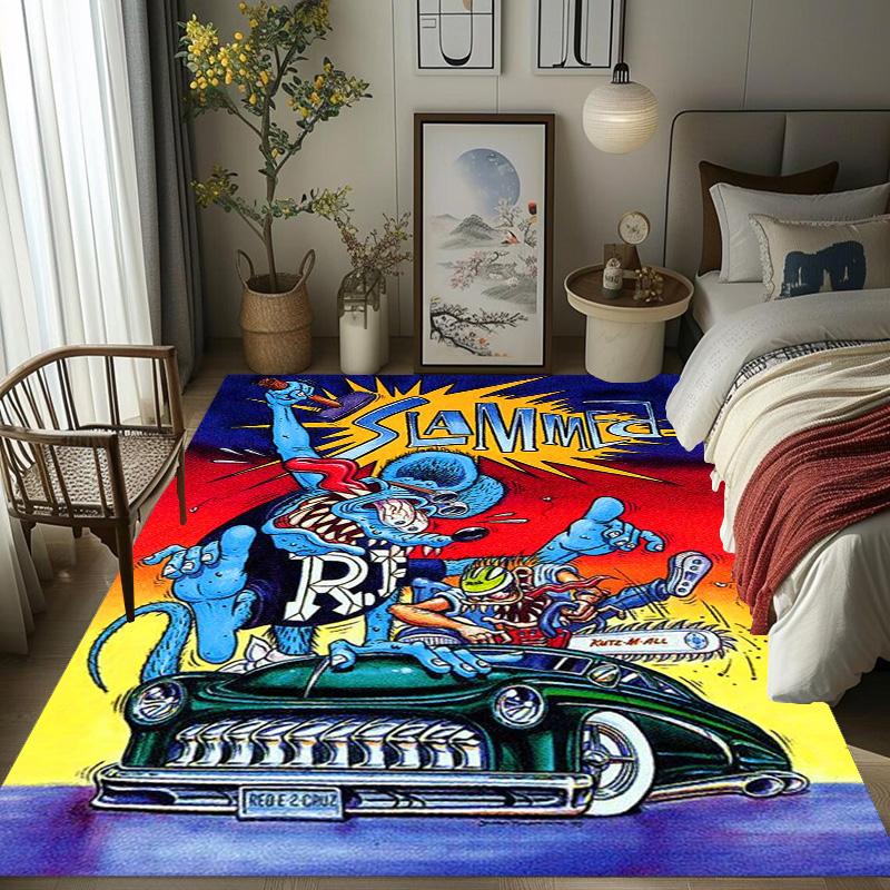 Rat Fury: Furious carpet Doormat Living room and bedroom mats Art Doormat Christmas gifts