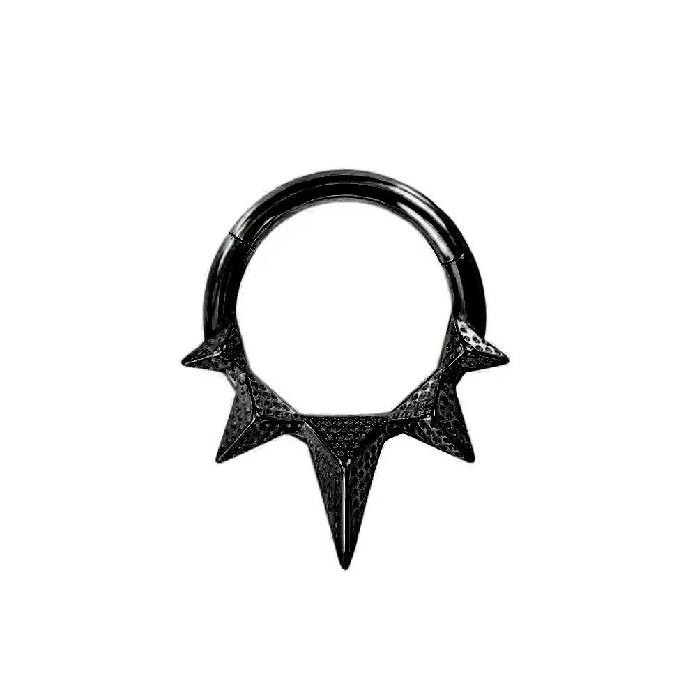 Nasenring aus Edelstahl 316, nahtloser Ring, geschlossener Ring, Nasenseptumring, einfarbiger spitzer Kegel Piercing-Ohrring, runder p