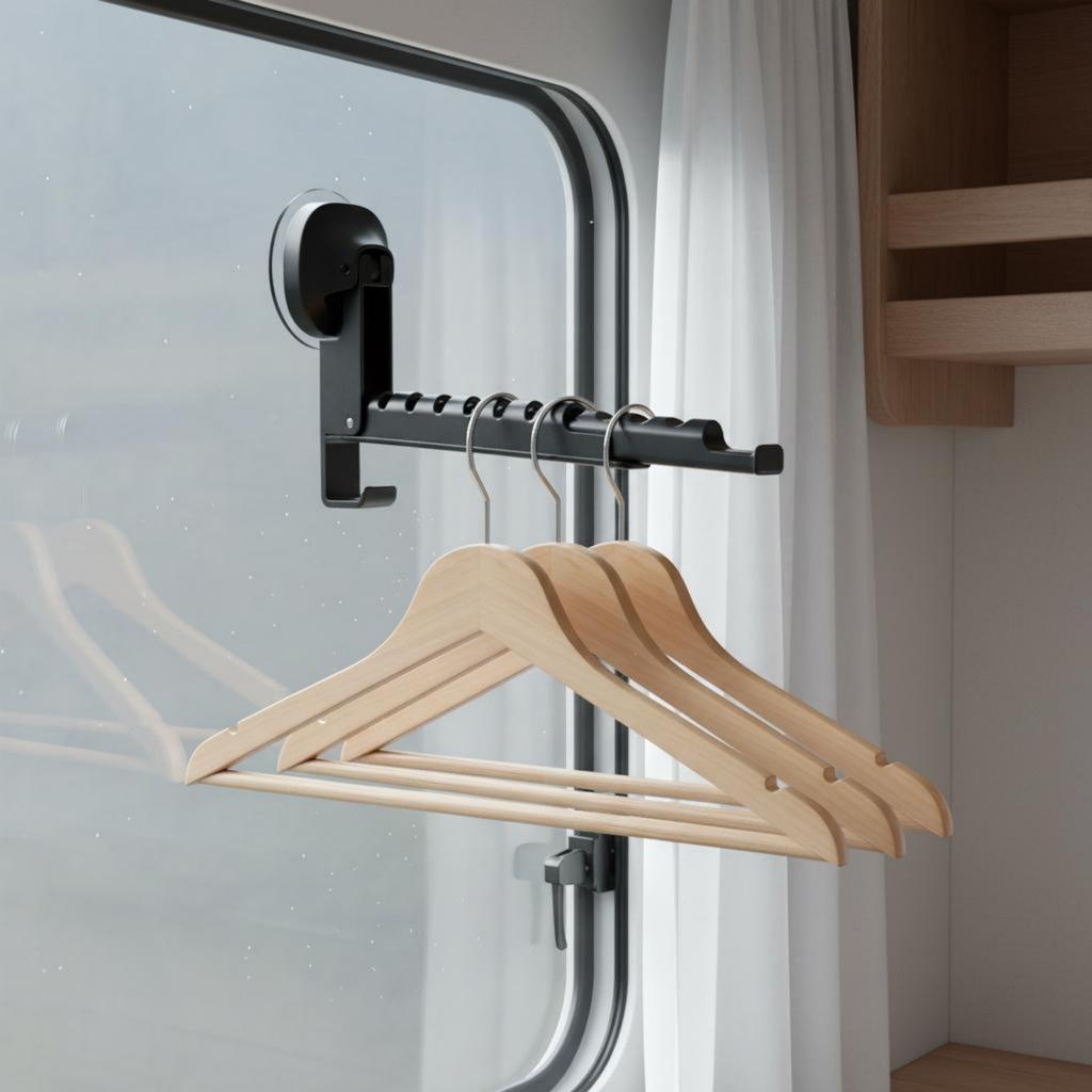 Suction Cup Clothes Drying Rack Waterproof Foldable Wall Drying Rack Telescopic Laundry Hanger Space Saving Suction Cup Hanger