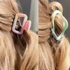 Illusory Color Cloud Shape Hair Claw Elegant Geometry Shark Clip Retro Gradient Hair Claw  Headwear