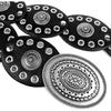 Wide Disc Belt for Women - PU Leather Western Cowboy Cowgirl Waist Belts