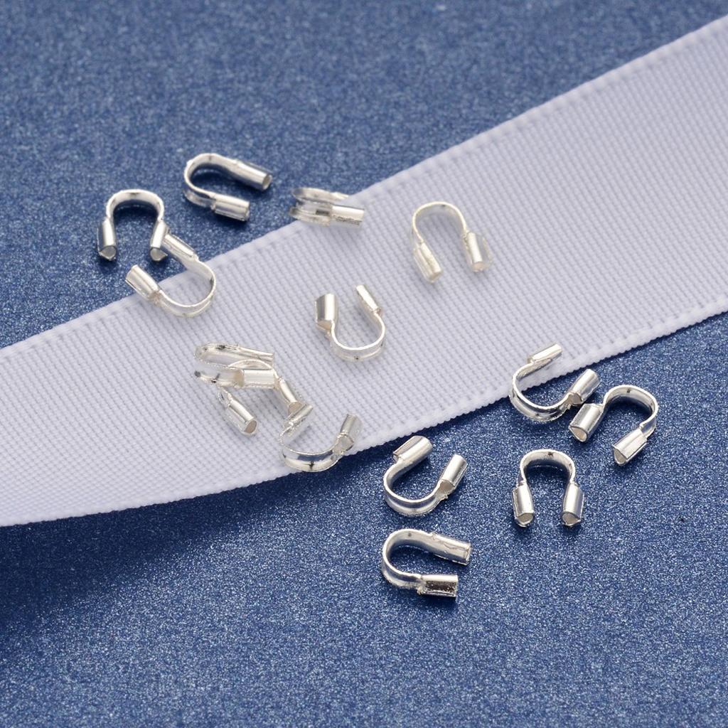 100x U Shape Accessories Wire and Thread Protectors Loops for DIY Jewelry Making