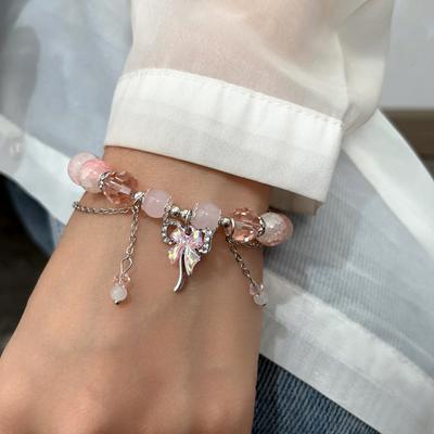Phoenix Flowers Branches Version Bow Butterfly Pendant Beaded Bracelet Sweet Cool Bracelet For Women Aesthetic Trendy Hand