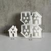 Epoxy Mold Love House Table Decor 4 Even Chimney Small House Molds DIY Castle Chocolate Silicone Mold Cake Decoration Gypsum